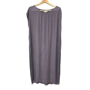 Anthropologie Cloth & Stone Gray Maxi Beach Cover Up Dress L LAGENLOOK